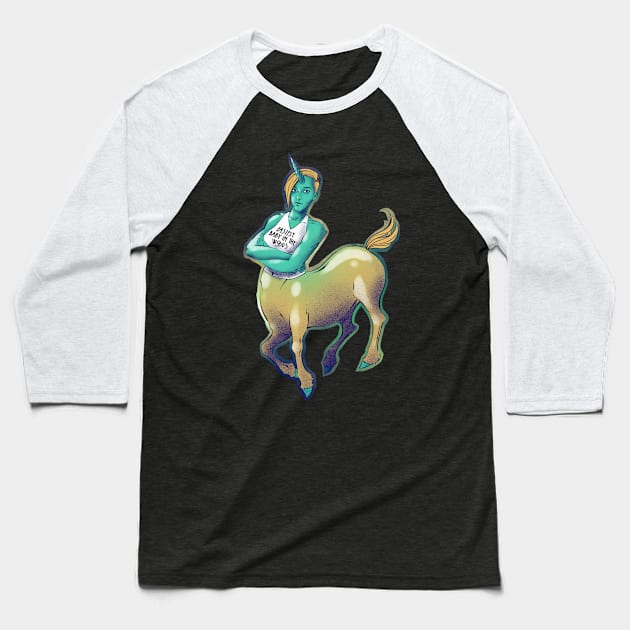 modern Unicorn Baseball T-Shirt by Kotolevskiy